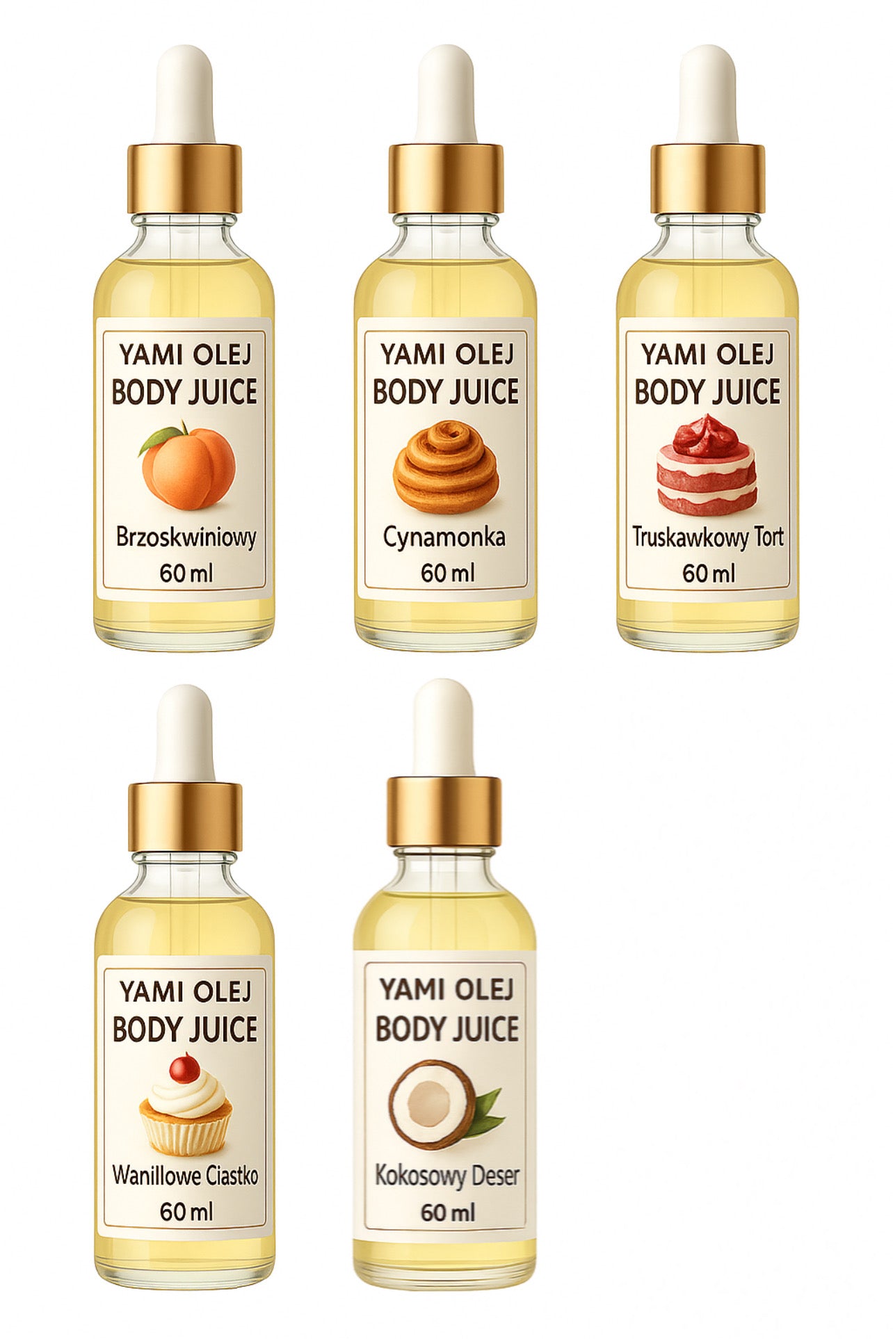 PREORDER Naturalne Pachnące olejki do całego ciała 60ml (Można je zlizać 👅)