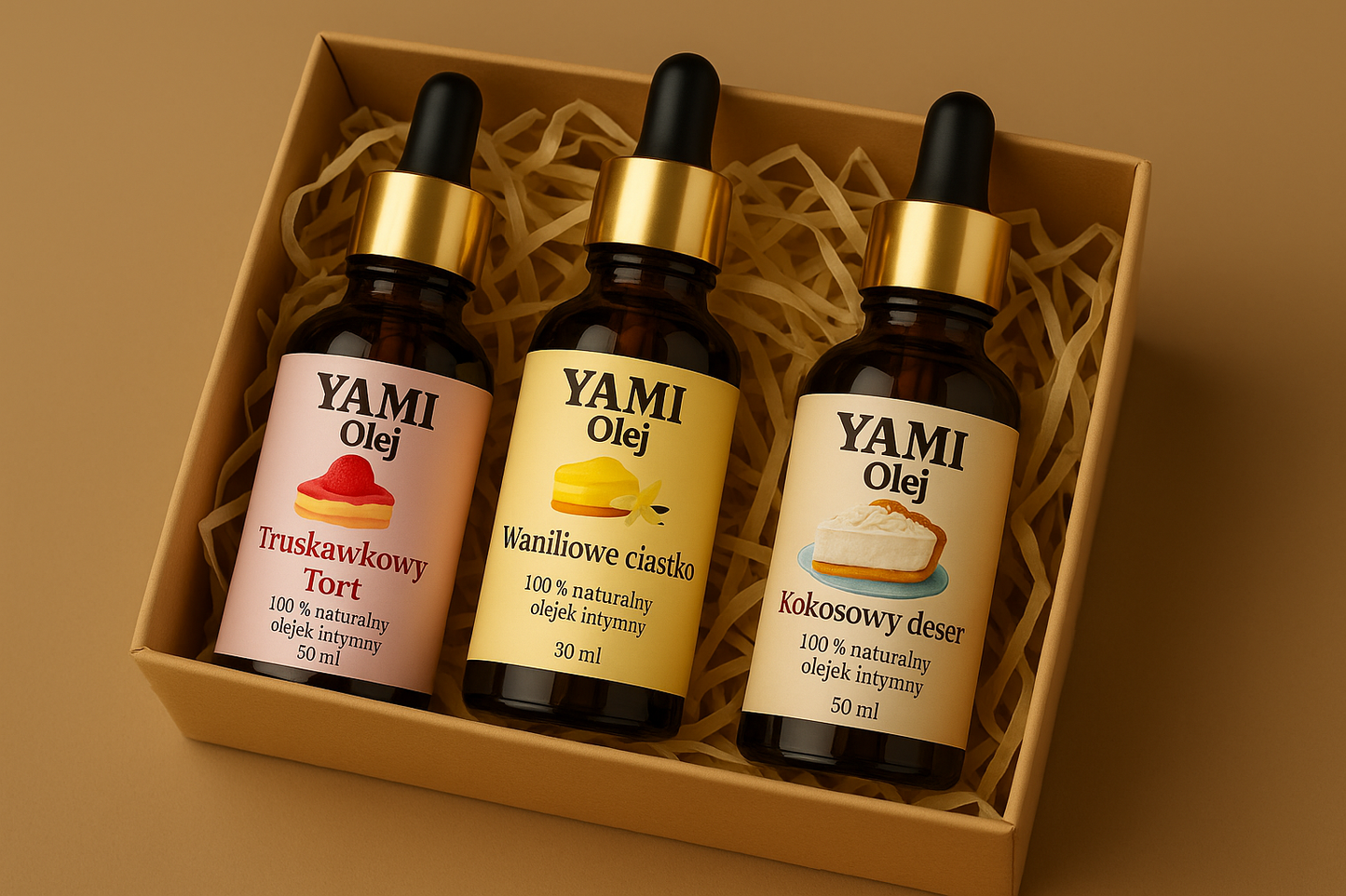 💞 Zestaw YAMI Sweet Trio- Intymne Olejki 3 × 30 ml 💞