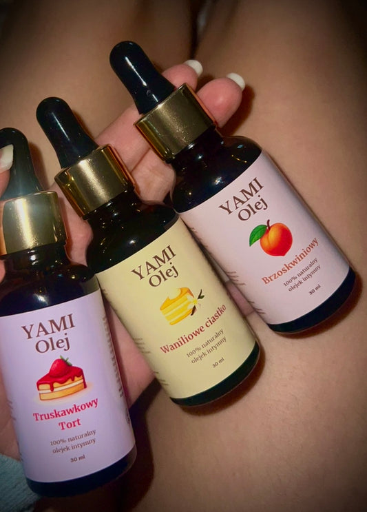 YAMI Olej – Naturalny pachnący olejek intymny (Można je zlizać 👅)- pielęgnacja staje się deserem 30ml